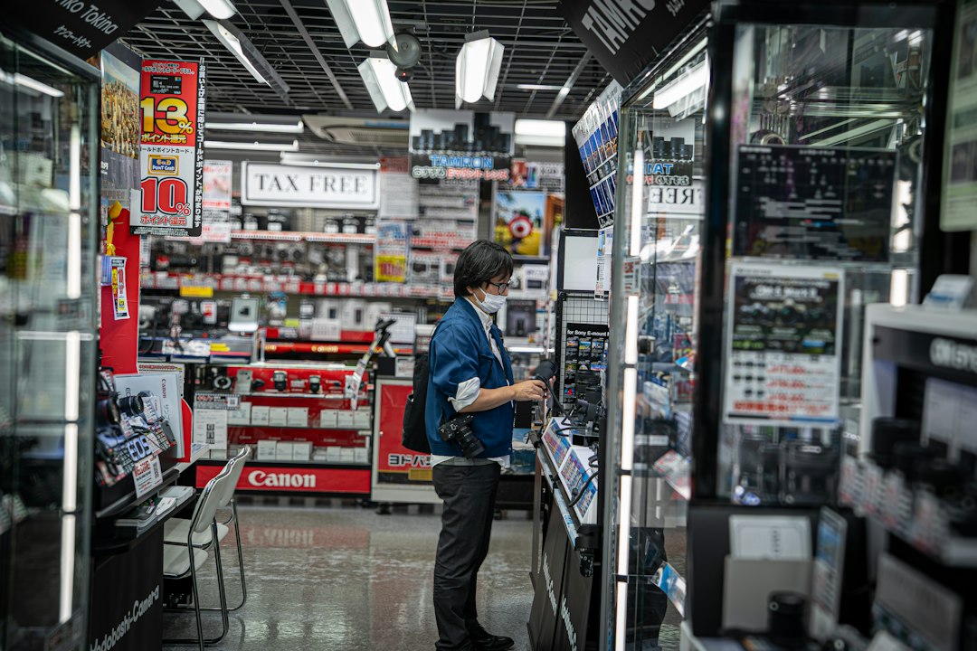 Rayon électroménager en magasin, illustration
